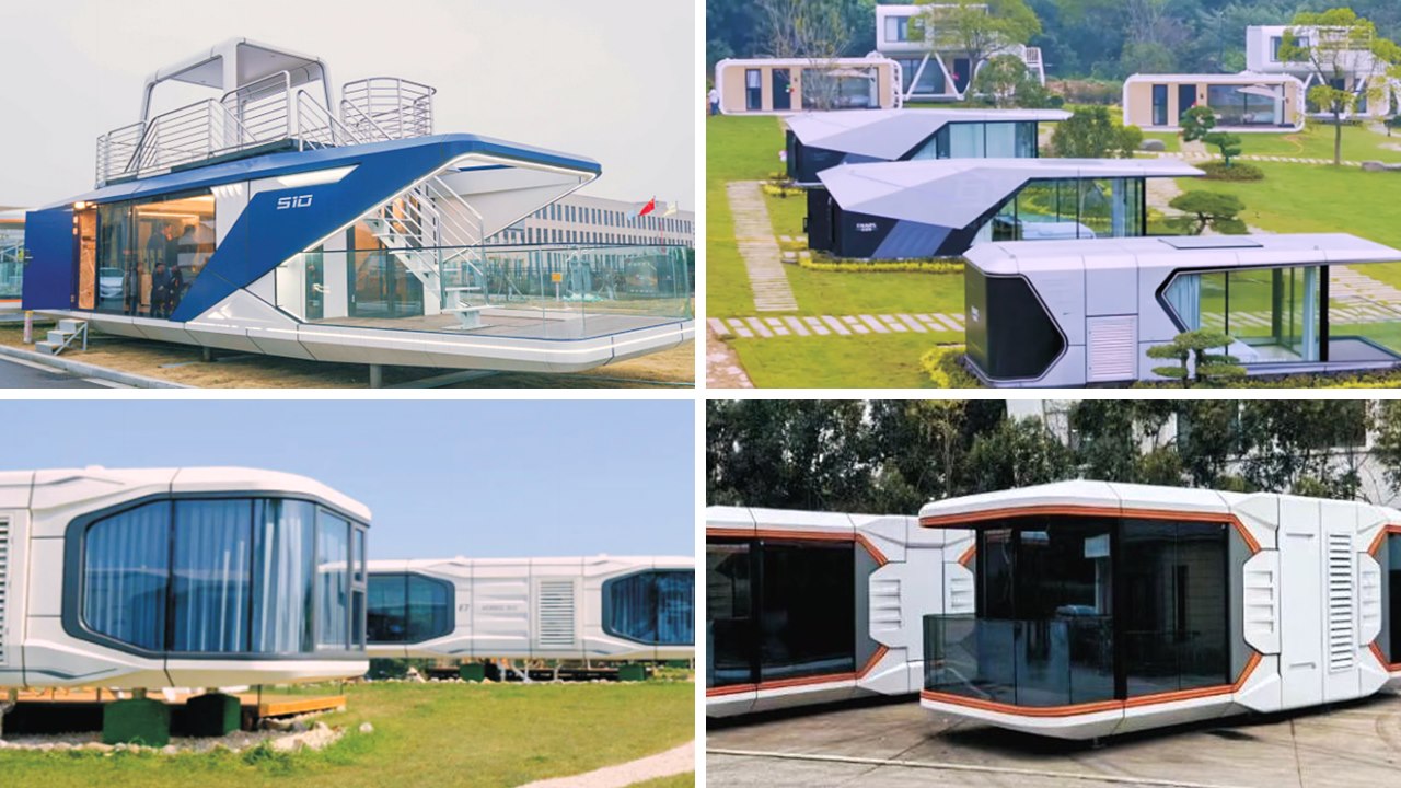 space capsule house application cases collage